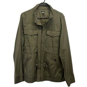 J Crew‎ Factory Women's Olive Green Utility Field Jacket Drawstring Waist Large